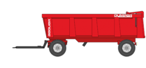 Esquema de banyera agrícola de 2 eixos amb sistema giratori