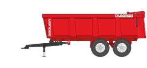 Banyera tandem agrícola per a transport de cereals