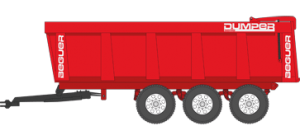 Remolc banyera agrícola tipus tridem per a transport pesat