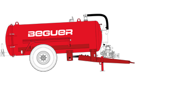 Cisterna d'un eix Beguer per a transport d'aigua i purins