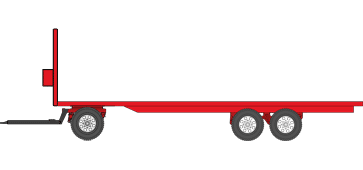 Plataforma agrícola 3 eixos amb giratòria per a transport de palla
