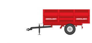 Remolc agrícola d'un eix compacte per a fruiters i treballs de proximitat