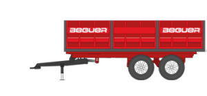 Remolc agrícola tàndem reforçat per a màxima estabilitat en terrenys difícils